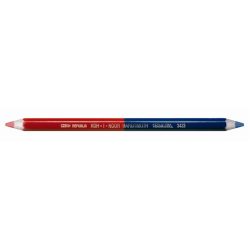   Postairón, hatszögletű, vastag, KOH-I-NOOR "3423", piros-kék