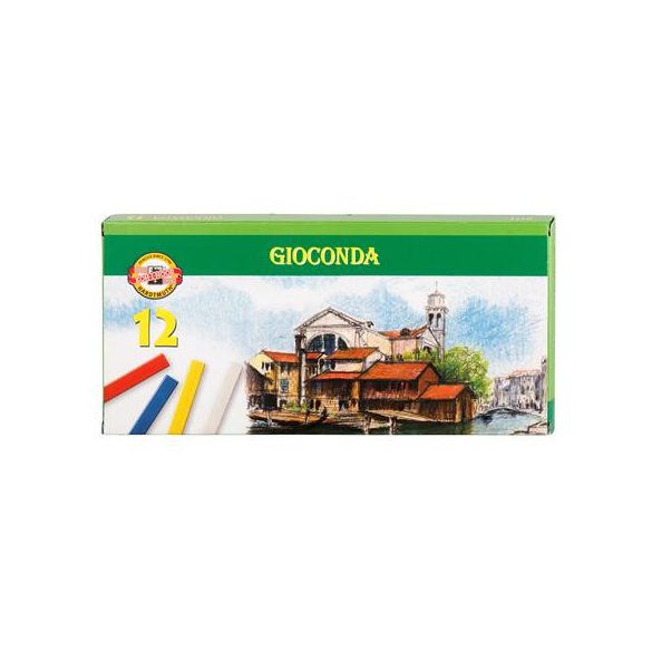 Olajpasztell kréta, KOH-I-NOOR "Gioconda 8112/6", 12 különböző szín