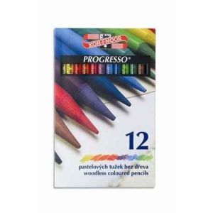 Színes ceruza készlet, famentes, KOH-I-NOOR "Progresso 8756/12", 12 különböző szín