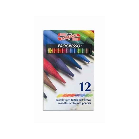 Színes ceruza készlet, famentes, KOH-I-NOOR "Progresso 8756/12", 12 különböző szín