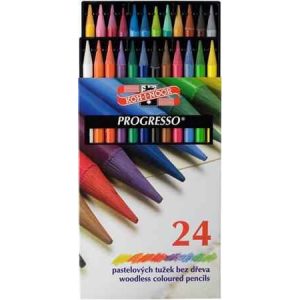 Színes ceruza készlet, famentes, KOH-I-NOOR "Progresso 8758/24", 24 különböző szín