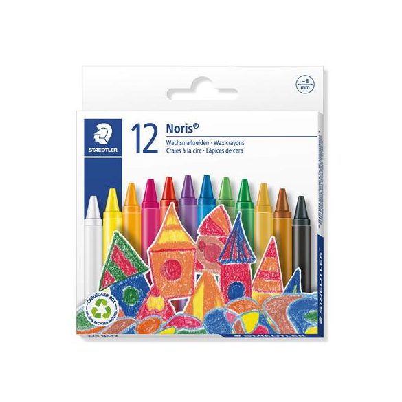 Zsírkréta, STAEDTLER "Noris Club", 12 különböző szín