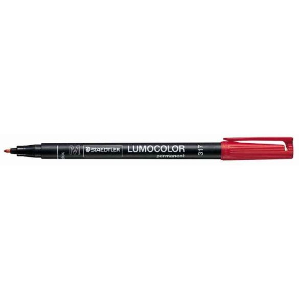 Alkoholos marker, OHP, 1 mm, STAEDTLER "Lumocolor 317 M", piros