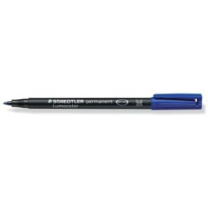 Alkoholos marker, OHP, 1 mm, STAEDTLER "Lumocolor 317 M", kék