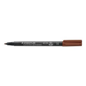Alkoholos marker, OHP, 1 mm, STAEDTLER "Lumocolor 317 M", barna