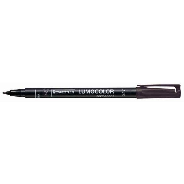 Alkoholos marker, OHP, 1 mm, STAEDTLER "Lumocolor 317 M", fekete