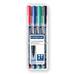   Alkoholos marker készlet, OHP, 1 mm, STAEDTLER "Lumocolor 317 M", 4 különböző szín