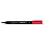 Alkoholos marker, OHP, 0,6 mm, STAEDTLER "Lumocolor 318 F", piros