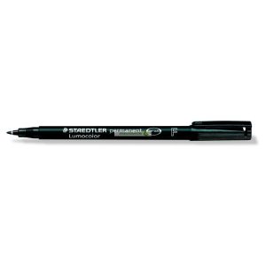 Alkoholos marker, OHP, 0,6 mm, STAEDTLER "Lumocolor 318 F", fekete