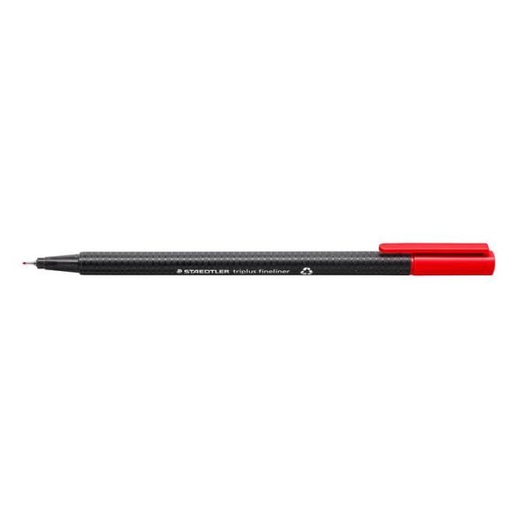 Tűfilc, 0,3 mm, STAEDTLER "Triplus", piros