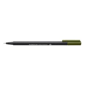Tűfilc, 0,3 mm, STAEDTLER "Triplus", olivazöld