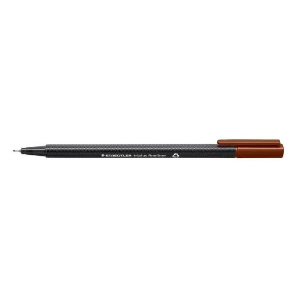 Tűfilc, 0,3 mm, STAEDTLER "Triplus", középbarna