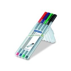   Tűfilc készlet, 0,3 mm, STAEDTLER "Triplus Box", 4 különböző szín