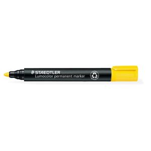 Alkoholos marker, 2 mm, kúpos, STAEDTLER "Lumocolor 352", sárga