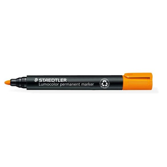 Alkoholos marker, 2 mm, kúpos, STAEDTLER "Lumocolor 352", narancssárga