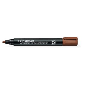 Alkoholos marker, 2 mm, kúpos, STAEDTLER "Lumocolor 352", barna