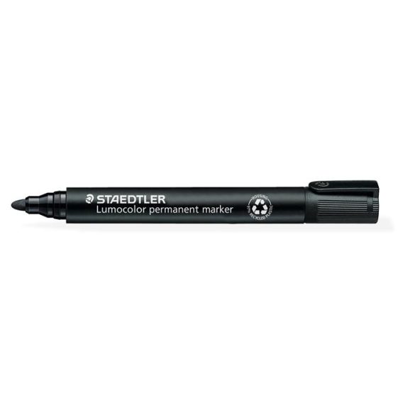 Alkoholos marker, 2 mm, kúpos, STAEDTLER "Lumocolor 352", fekete