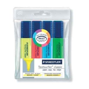 Szövegkiemelő készlet, 1-5 mm, STAEDTLER "Textsurfer Classic 364", 4 különböző szín