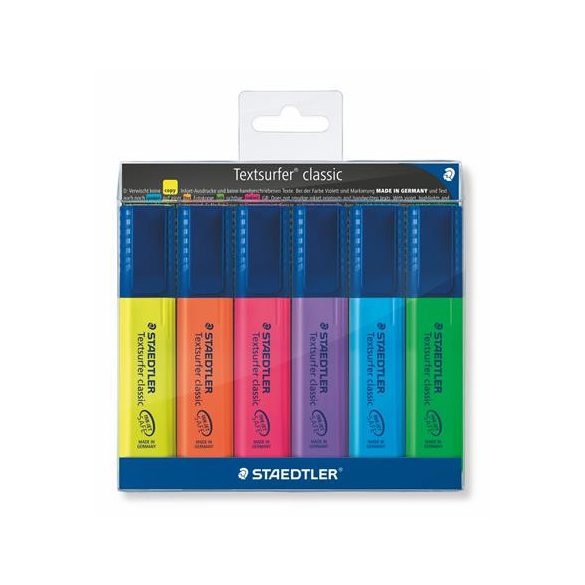 Szövegkiemelő készlet, 1-5 mm, STAEDTLER "Textsurfer Classic 364", 6 különböző szín