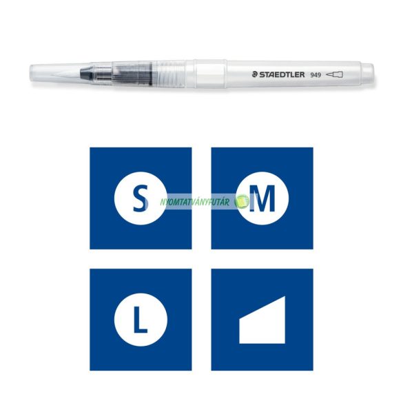 Ecsetkészlet, vízzel tölthető, STAEDTLER, "949", 4 különböző méret