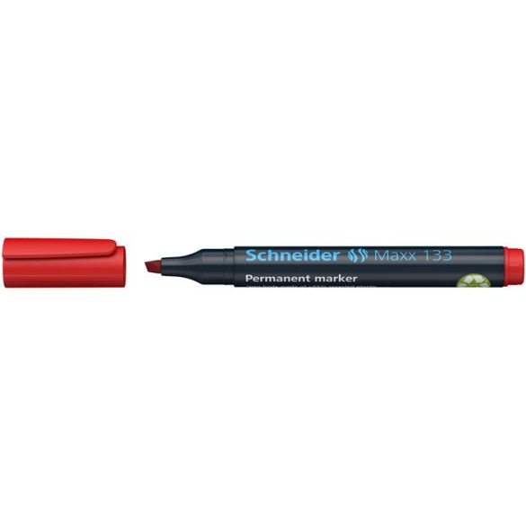 Alkoholos marker, 1-4 mm, vágott, SCHNEIDER "Maxx 133", piros