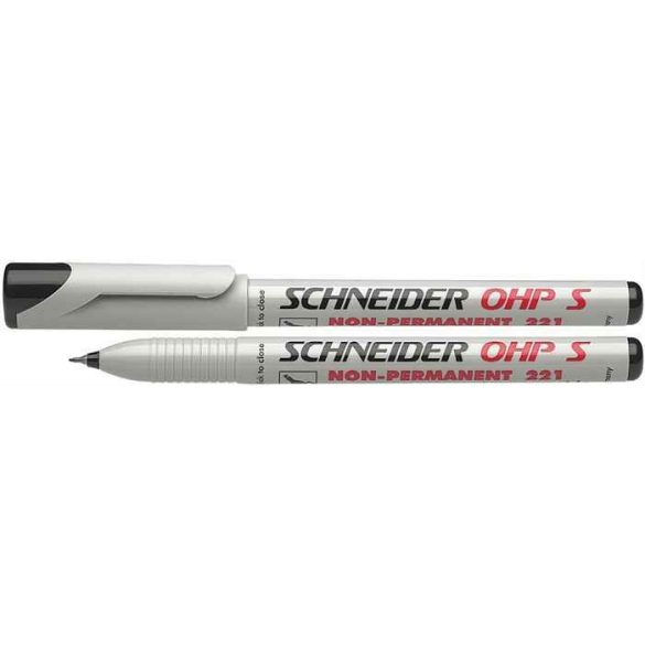 Alkoholmentes marker, OHP, 0,4 mm, SCHNEIDER "Maxx 221 S", fekete