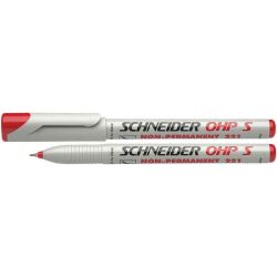   Alkoholmentes marker, OHP, 0,4 mm, SCHNEIDER "Maxx 221 S", piros