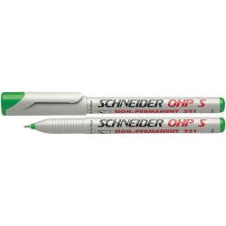   Alkoholmentes marker, OHP, 0,4 mm, SCHNEIDER "Maxx 221 S", zöld