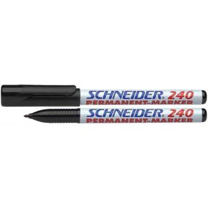 Alkoholos marker, 1-2 mm, kúpos, SCHNEIDER "Maxx 240", fekete