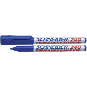 Alkoholos marker, 1-2 mm, kúpos, SCHNEIDER "Maxx 240", kék