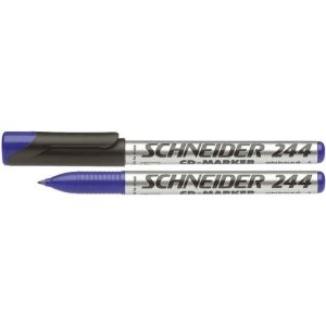 Alkoholos marker, CD/DVD, 0,7 mm, SCHNEIDER "Maxx 244", fekete