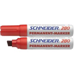   Alkoholos marker, 4-12 mm, vágott, SCHNEIDER "Maxx 280", piros