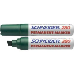   Alkoholos marker, 4-12 mm, vágott, SCHNEIDER "Maxx 280", zöld