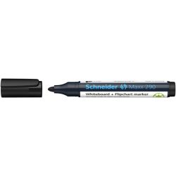   Tábla- és flipchart marker, 2-3 mm, kúpos, SCHNEIDER "Maxx 290", fekete