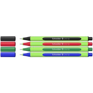 Tűfilc készlet, 0,4 mm, SCHNEIDER "Line-Up", 4 különböző szín