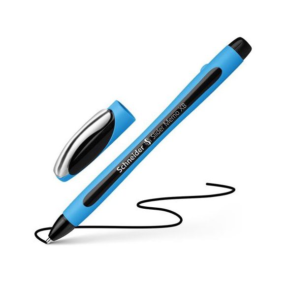Golyóstoll, 0,7 mm, kupakos, SCHNEIDER "Slider Memo XB", fekete