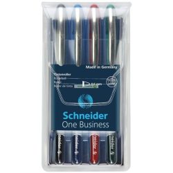   Rollertoll készlet, 0,6 mm, "SCHNEIDER "One Business", 4 szín