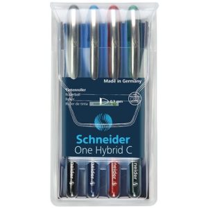 Rollertoll készlet, 0,3 mm, SCHNEIDER "One Hybrid C", 4 szín