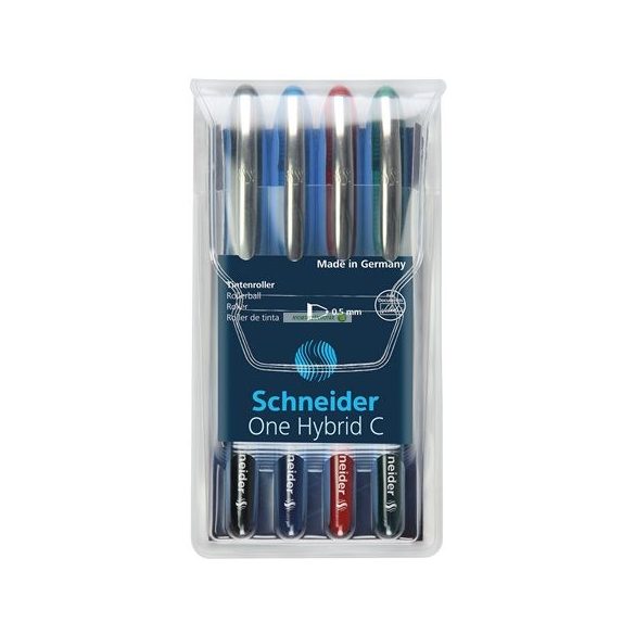 Rollertoll készlet, 0,5 mm, SCHNEIDER "One Hybrid C", 4 szín