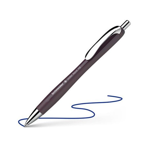 Golyóstoll, 0,7 mm, nyomógombos, SCHNEIDER "Slider Rave XB", szilva lila