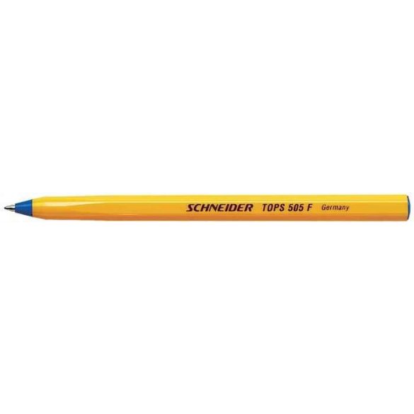 Golyóstoll, 0,3 mm, kupakos, SCHNEIDER "Tops 505 F", kék