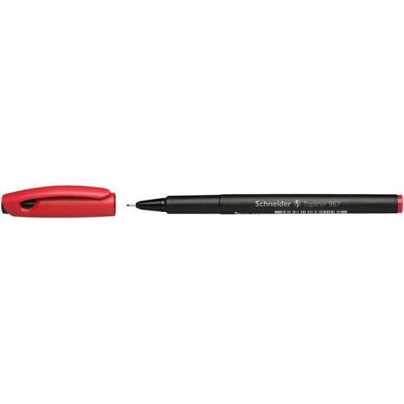 Tűfilc, 0,4 mm, SCHNEIDER "Topliner 967", piros