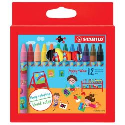 Zsírkréta, STABILO "Yippy-wax", 12 szín