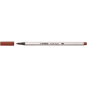 Ecsetirón, STABILO "Pen 68 brush", vörösesbarna
