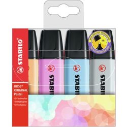   Szövegkiemelő készlet, 2-5 mm, STABILO "BOSS original Pastel", 4 különböző szín