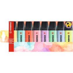   Szövegkiemelő készlet, 2-5 mm, STABILO "BOSS original Pastel", 8 különböző szín