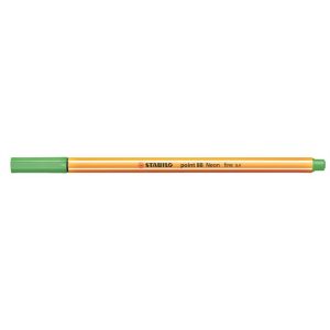 Tűfilc, 0,4 mm, STABILO "Point 88", neon zöld