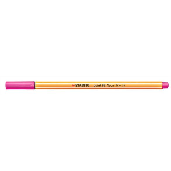 Tűfilc, 0,4 mm, STABILO "Point 88", neon rózsaszín