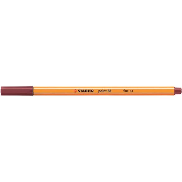 Tűfilc, 0,4 mm, STABILO "Point 88", bíborvörös