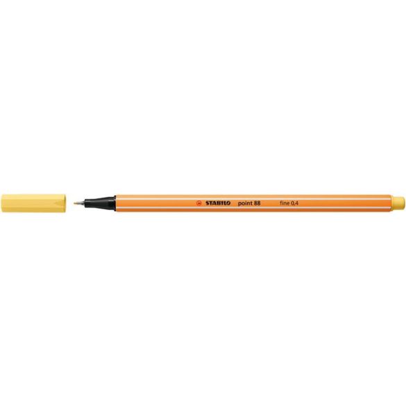 Tűfilc, 0,4 mm, STABILO "Point 88", világossárga